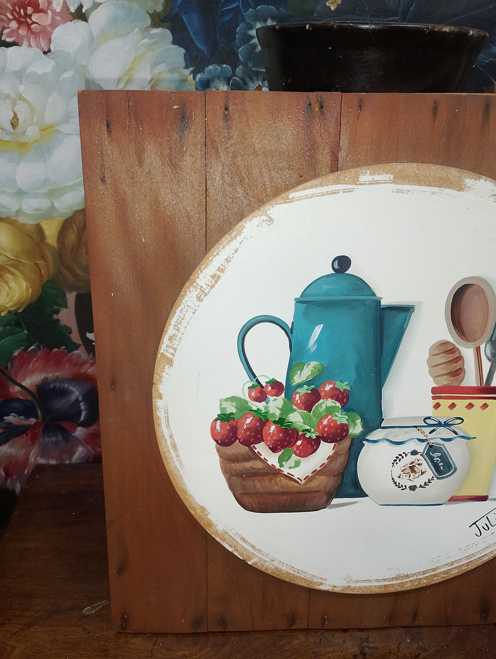 Quadro de Madeira para Cozinha – Café da Manhã